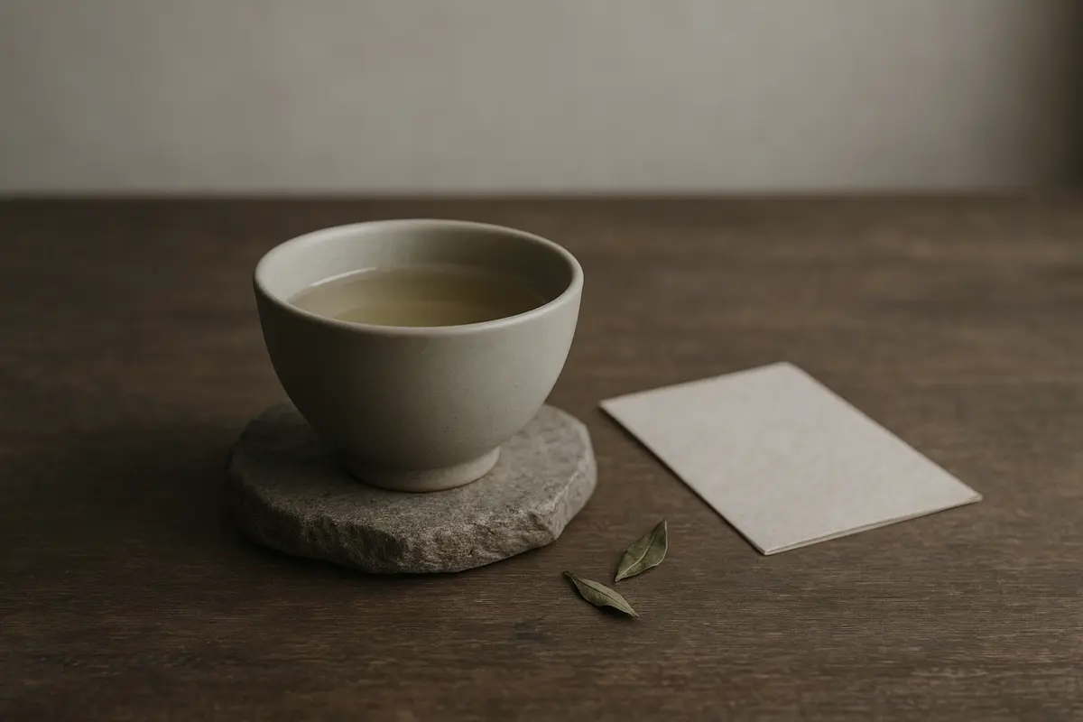 Three Japanese teas arranged by L-theanine content: matcha, gyokuro, and sencha in warm morning light on an oak surface