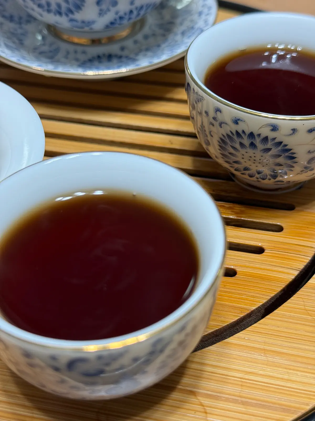 2019 Meng Song shou — wet leaves after session